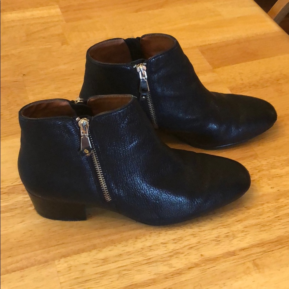 Rebecca Minkoff leather booties, resoled!